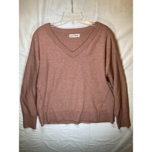 Lucky Brand Pullover V Neck Sweater Cognac Color Medium